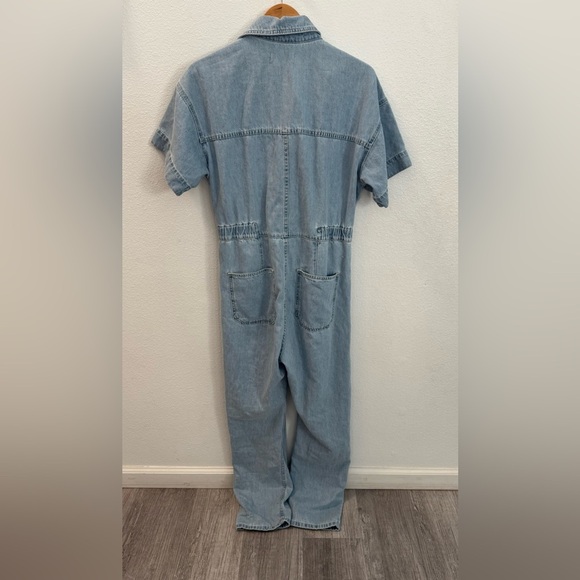 NWOT Free People Merci Light Blue Denim Jumpsuit - Picture 5 of 5